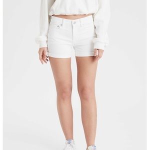 American Eagle White Jean Shorts
